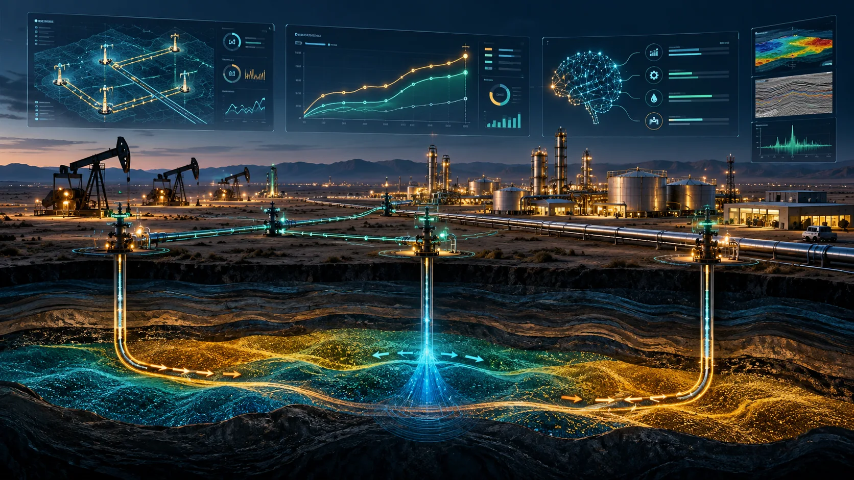 AI-enhanced oil production system